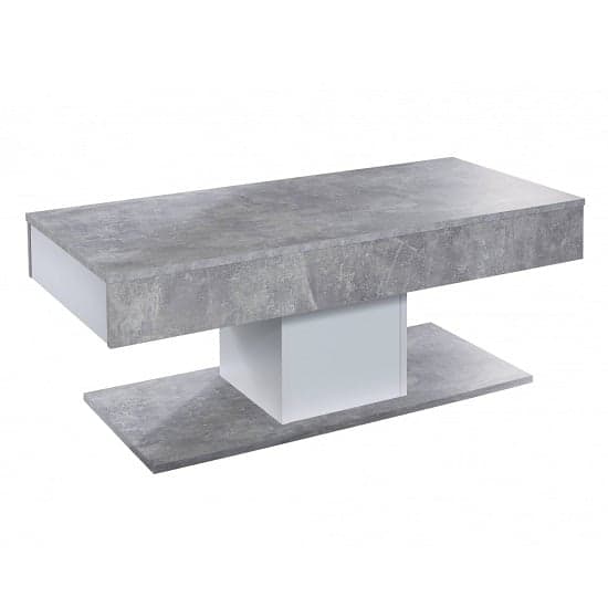 Universal Wooden Coffee Table In Stone Grey With Storage_3