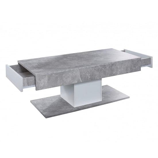 Universal Wooden Coffee Table In Stone Grey With Storage_4