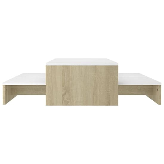 Urania Wooden Nesting Coffee Table Set In White And Sonoma Oak_4