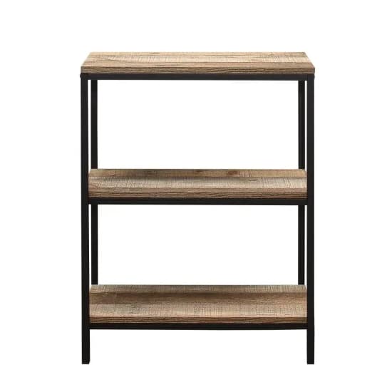 Urbana Wooden Bookcase With 3 Tiers In Rustic_4
