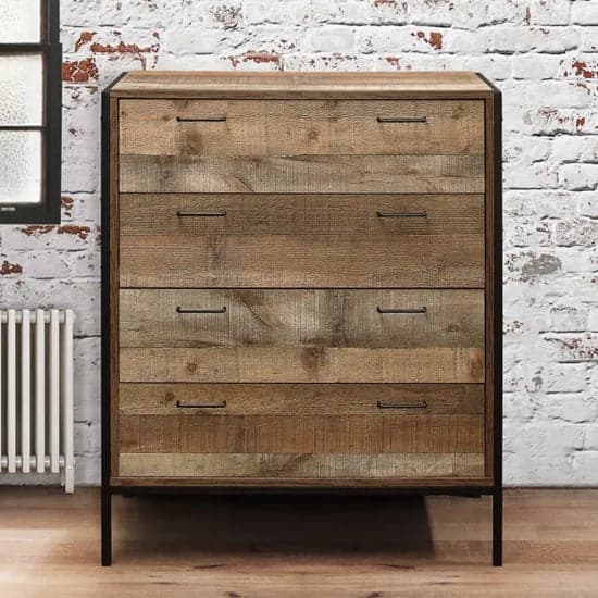 Urbana Wooden Chest Of 4 Drawers In Rustic_2