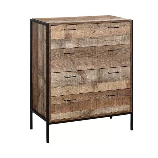 Urbana Wooden Chest Of 4 Drawers In Rustic_3