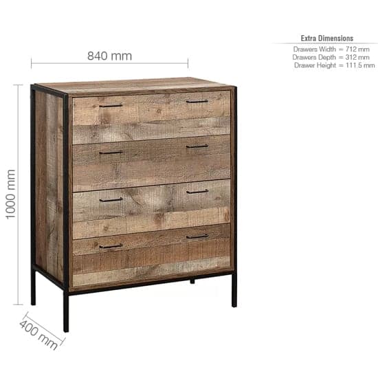 Urbana Wooden Chest Of 4 Drawers In Rustic_5