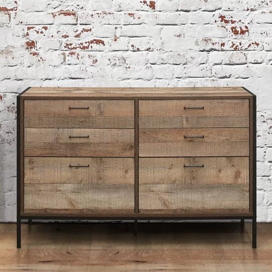 Urbana Wooden Chest Of 6 Drawers In Rustic_2