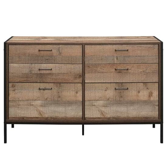 Urbana Wooden Chest Of 6 Drawers In Rustic_4