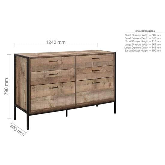 Urbana Wooden Chest Of 6 Drawers In Rustic_5
