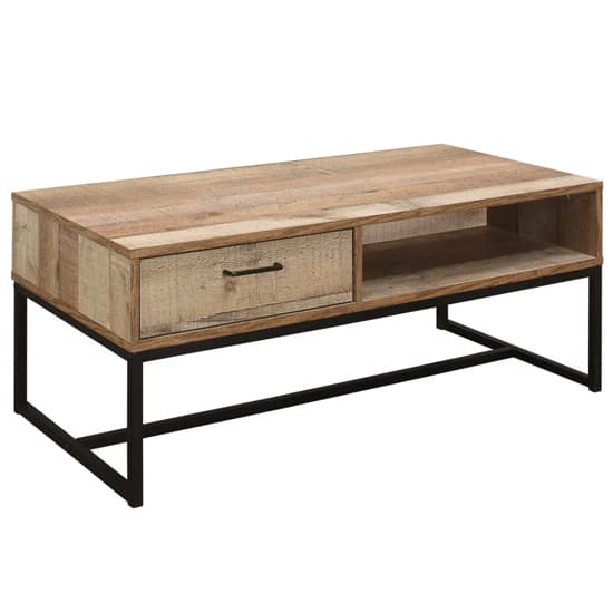 Urbana Wooden Coffee Table With 1 Drawer In Rustic_5