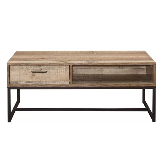 Urbana Wooden Coffee Table With 1 Drawer In Rustic_6