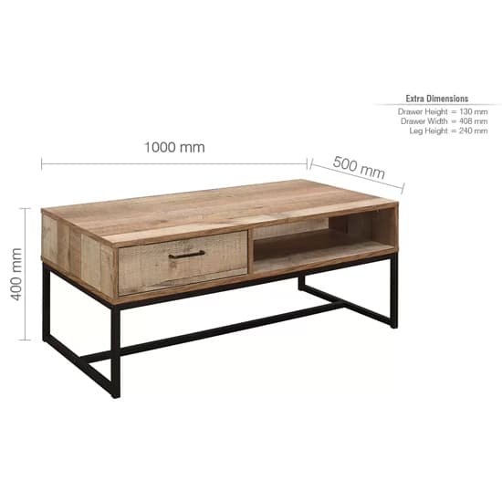 Urbana Wooden Coffee Table With 1 Drawer In Rustic_7