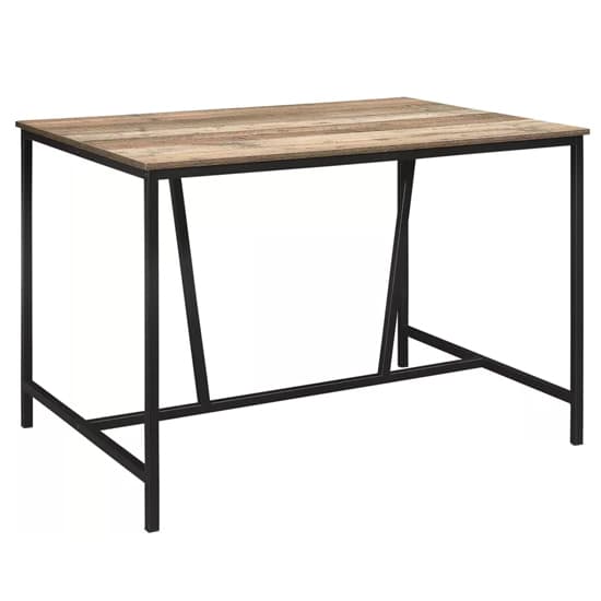 Urbana Wooden Dining Table With 2 Benches In Rustic_4