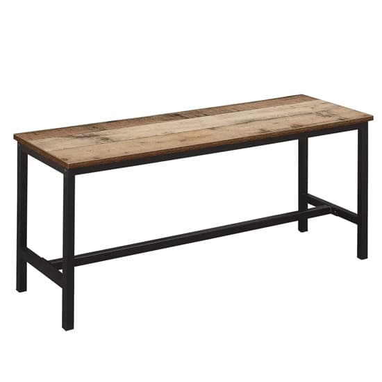 Urbana Wooden Dining Table With 2 Benches In Rustic_5