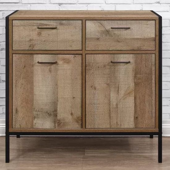 Urbana Wooden Sideboard With 2 Doors And 2 Drawers In Rustic_2