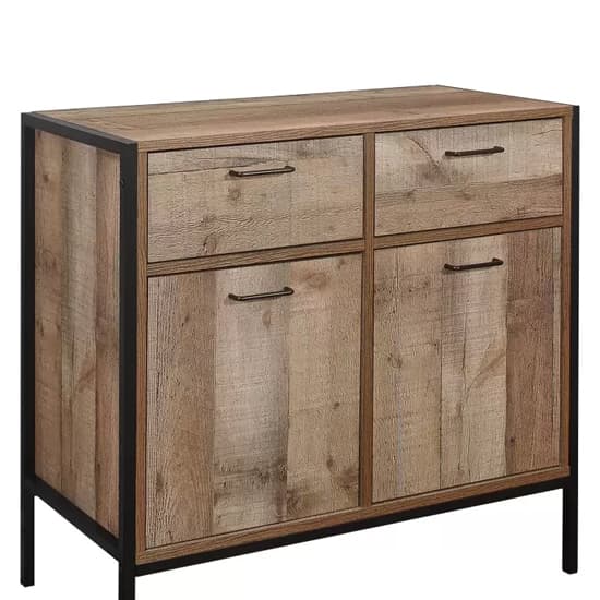 Urbana Wooden Sideboard With 2 Doors And 2 Drawers In Rustic_3