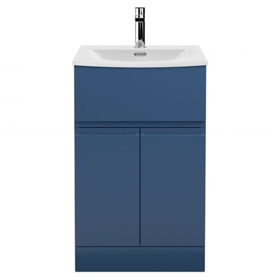 Urfa 50cm 1 Drawer Vanity With Curved Basin In Satin Blue_1