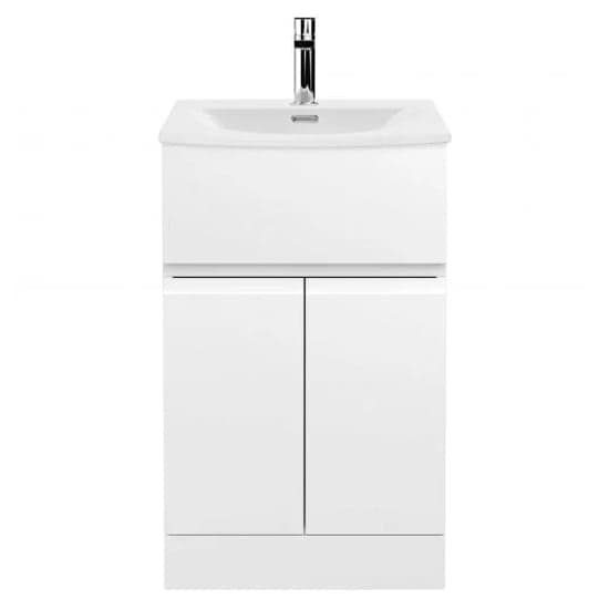 Urfa 50cm 1 Drawer Vanity With Curved Basin In Satin White_1