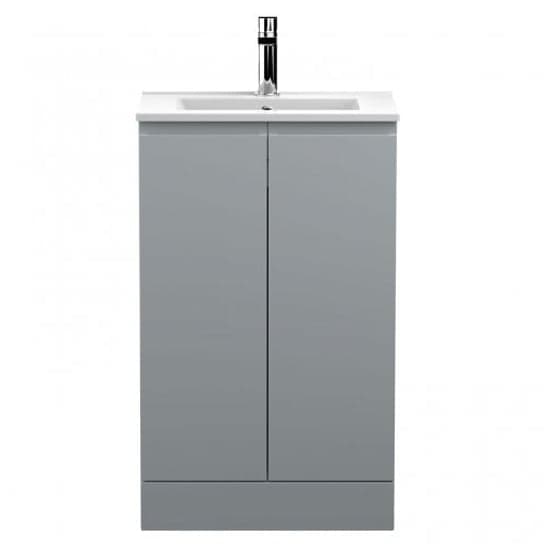Urfa 50cm 2 Doors Vanity With Minimalist Basin In Satin Grey_1