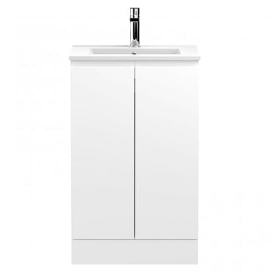 Urfa 50cm 2 Doors Vanity With Minimalist Basin In Satin White_1