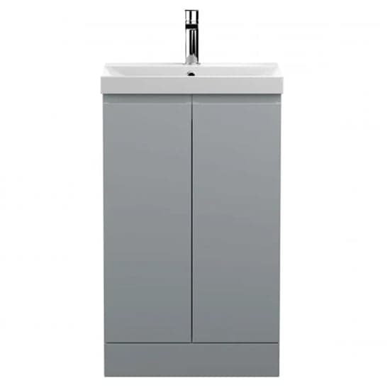 Urfa 50cm 2 Doors Vanity With Thin Edged Basin In Satin Grey_1