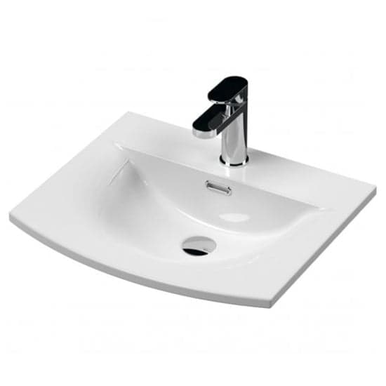 Urfa 50cm Wall Hung Vanity With Curved Basin In Satin Grey_2