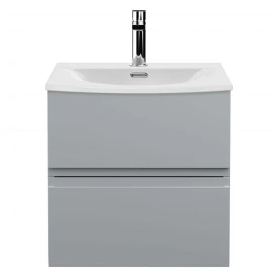 Urfa 50cm Wall Hung Vanity With Curved Basin In Satin Grey_1