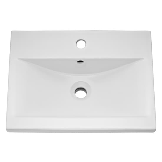 Urfa 50cm Wall Hung Vanity With Mid Edged Basin In Satin White_2