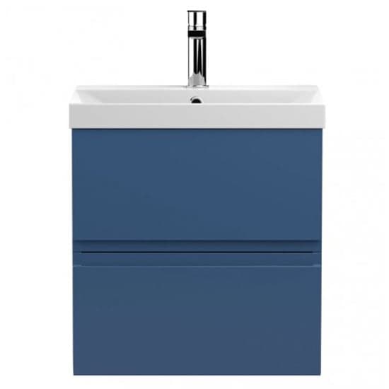 Urfa 50cm Wall Hung Vanity With Thin Edged Basin In Satin Blue_1