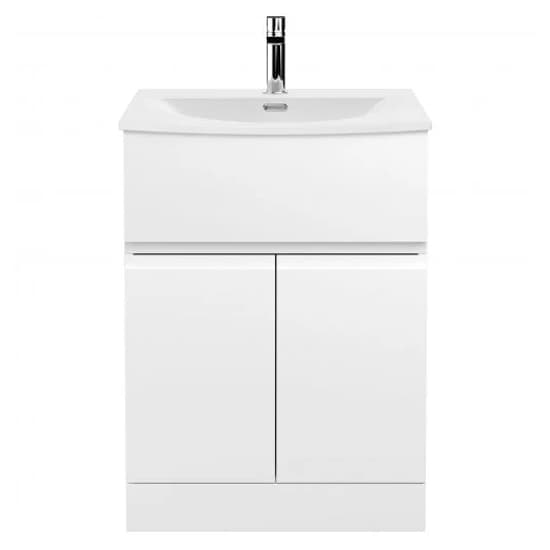 Urfa 60cm 1 Drawer Vanity With Curved Basin In Satin White_1
