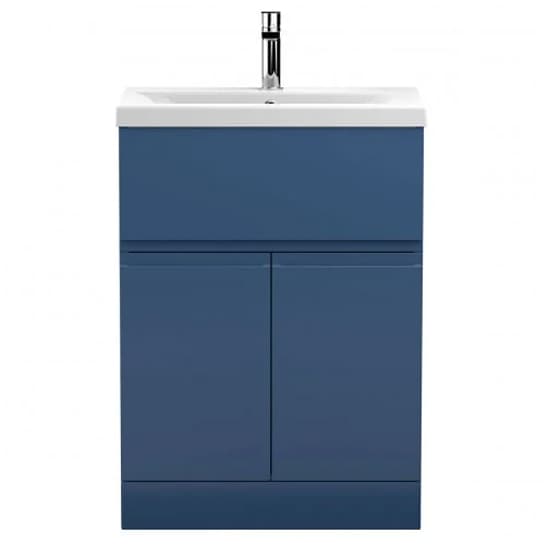 Urfa 60cm 1 Drawer Vanity With Mid Edged Basin In Satin Blue_1