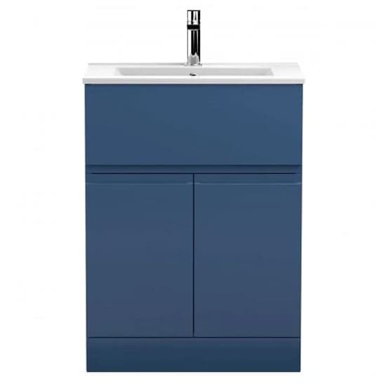 Urfa 60cm 1 Drawer Vanity With Minimalist Basin In Satin Blue_1