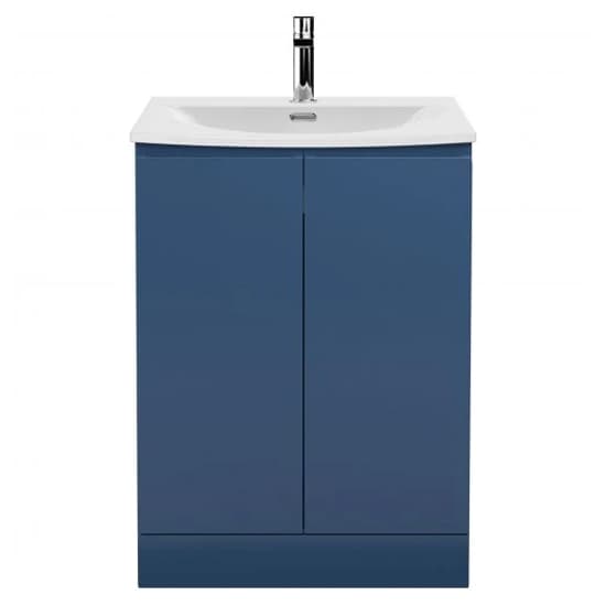 Urfa 60cm 2 Doors Vanity With Curved Basin In Satin Blue_1