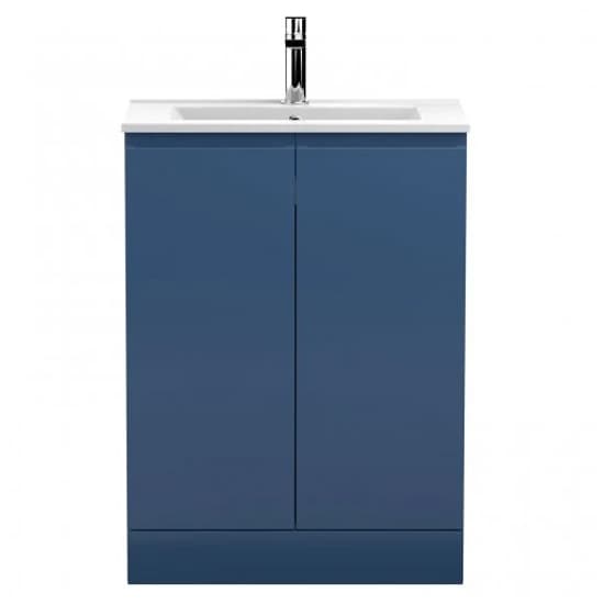 Urfa 60cm 2 Doors Vanity With Minimalist Basin In Satin Blue_1