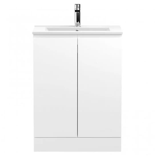 Urfa 60cm 2 Doors Vanity With Minimalist Basin In Satin White_1