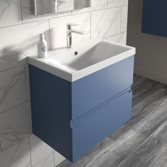 Urfa 60cm Wall Hung Vanity With Thin Edged Basin In Satin Blue_3