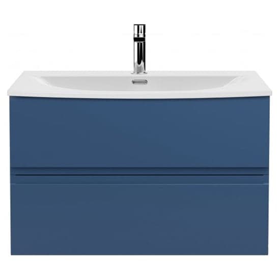 Urfa 80cm Wall Hung Vanity With Curved Basin In Satin Blue_1