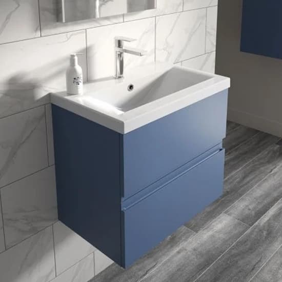 Urfa 80cm Wall Hung Vanity With Mid Edged Basin In Satin Blue_3