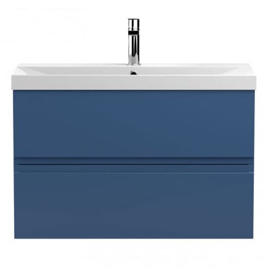 Urfa 80cm Wall Hung Vanity With Thin Edged Basin In Satin Blue_1