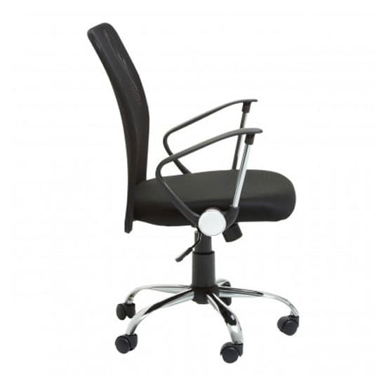 Utica Fabric Home And Office Chair In Black With Chrome Arms_3