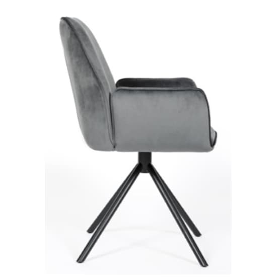 Utica Grey Carver Velvet Dining Chairs In Pair_4