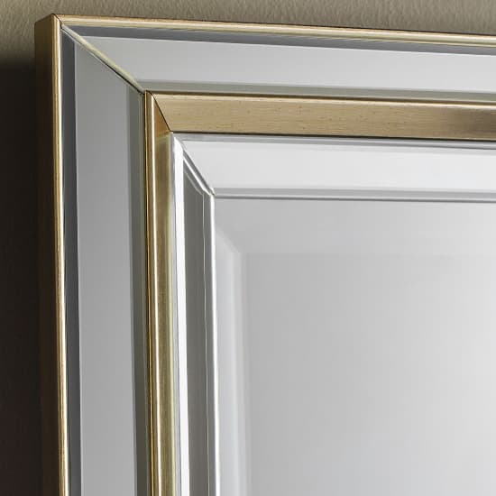 Vague Rectangular Leaner Mirror In Gold Frame Furniture in Fashion