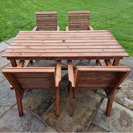 Vail Timber Brown Dining Table Large With 4 Chairs_6
