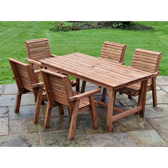 Vail Timber Brown Dining Table Large With 5 Chairs_3