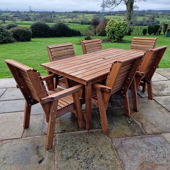 Vail Timber Brown Dining Table Large With 6 Chairs_5