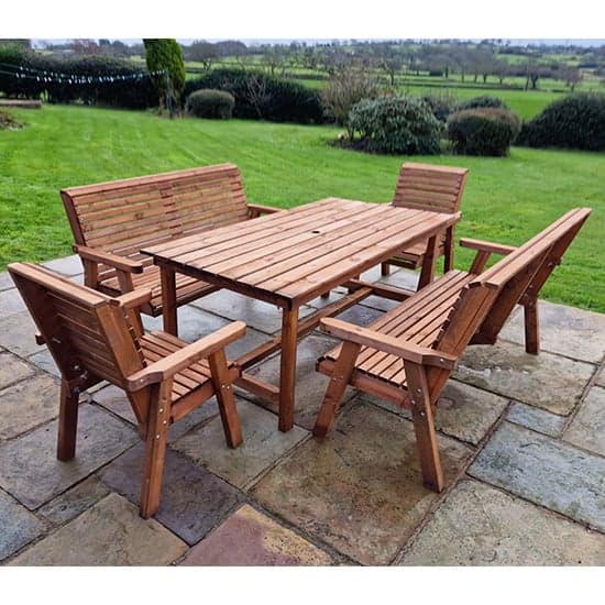 Vail Timber Dining Table Large With 2 Chairs 2 Large Benches_2