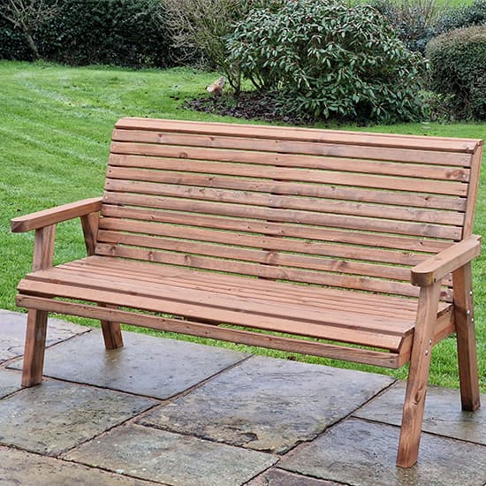 Vail Timber Garden 3 Seater Bench In Brown_3