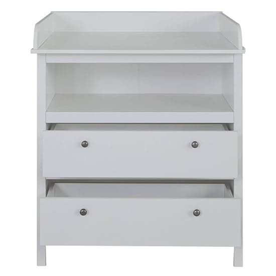 Valdo 2 Drawers Storage Cabinet With Changer Top In White_4