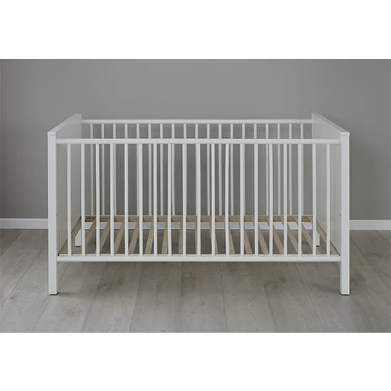 Valdo Wooden Baby Cot Bed In White_4