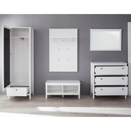Valdo Wooden Hallway Furniture Set 3 In White_2