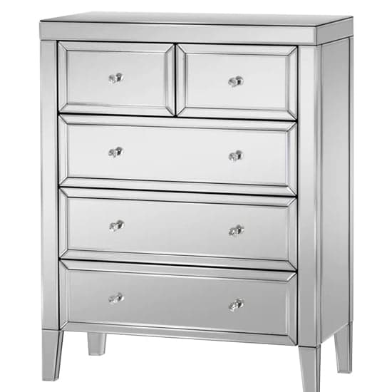 Valence Mirrored Chest Of 5 Drawers In Silver_3