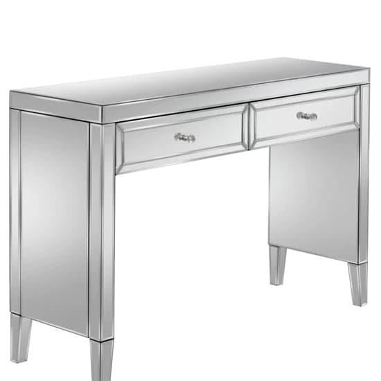 Valence Mirrored Dressing Table With 2 Drawers In Silver_2