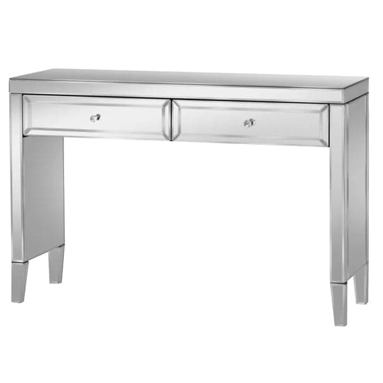 Valence Mirrored Dressing Table With 2 Drawers In Silver_3